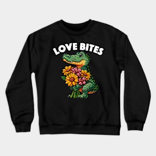 Crocodile - Love Bites (with White Lettering) Crewneck Sweatshirt